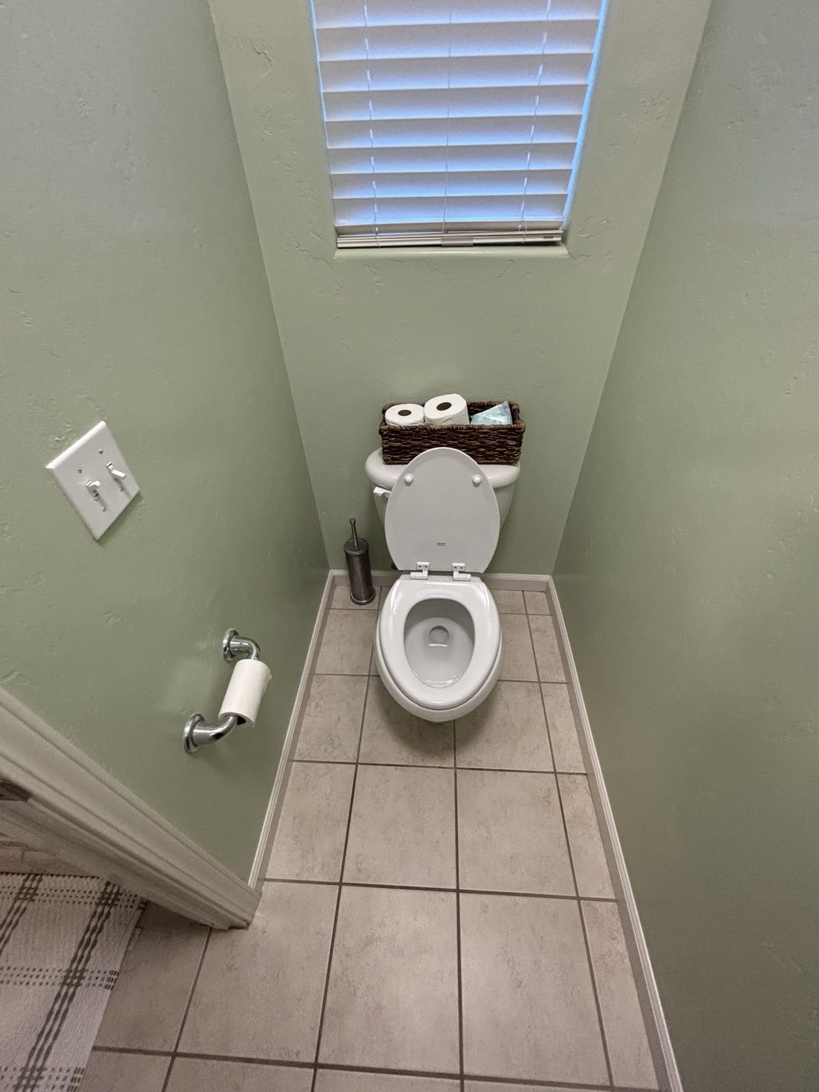 Bathroom before powered bidet installation