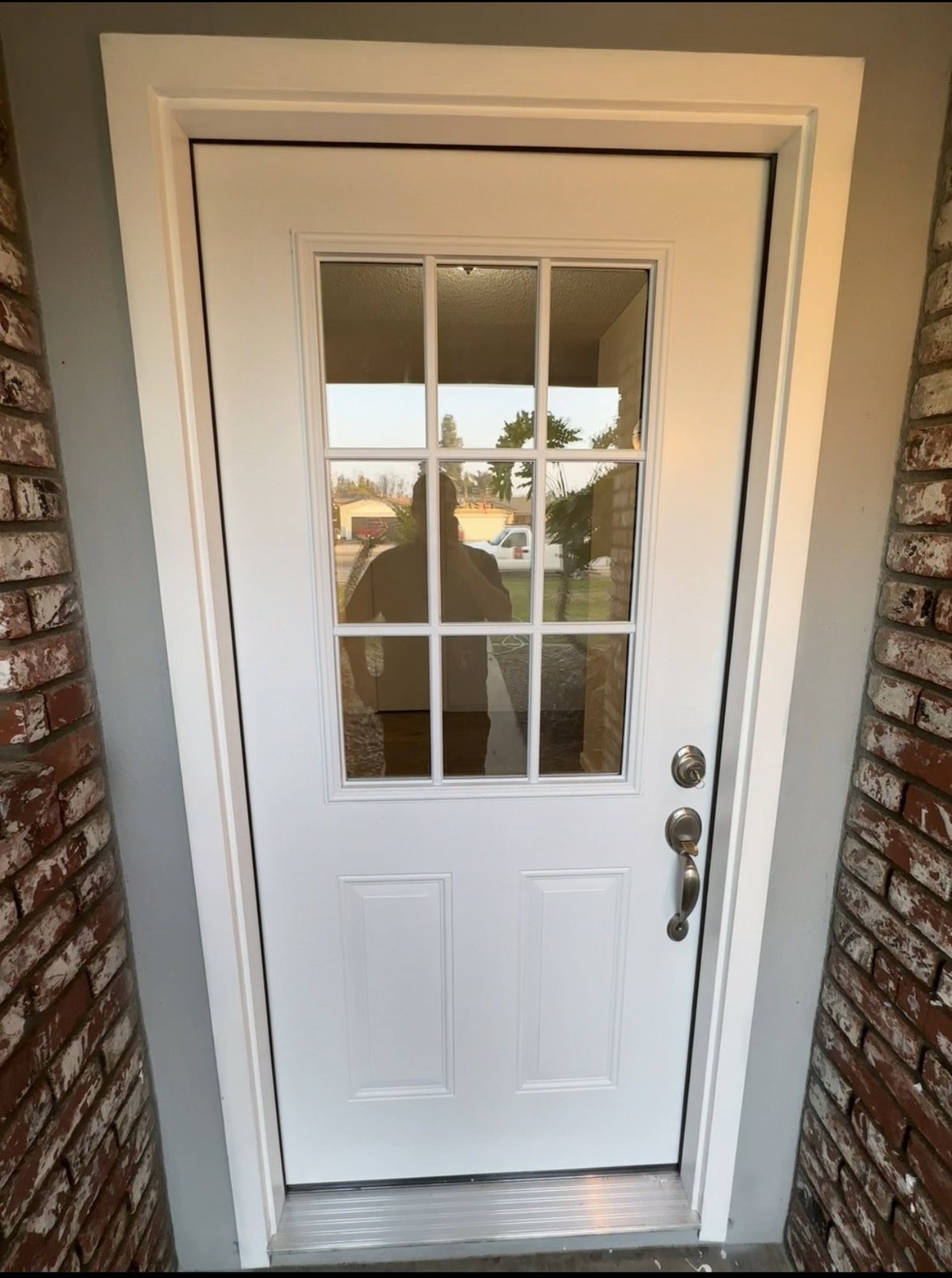 New exterior entry door installed by E.C.H.